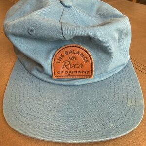 RVCA Blue Snapback Hat – Balance of Opposites Logo Cap